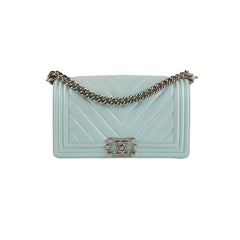 Chanel Medium Boy Bag Iridescent Celeste Blue