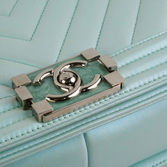 Chanel Medium Boy Bag Iridescent Celeste Blue