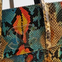 Chanel Multicolour Python Handstasche