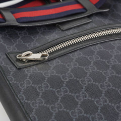 Gucci Black Messenger Monogram Shoulder Bag