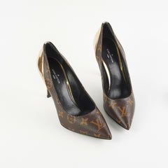 Louis Vuitton Heels Monogram/Gold Size 35