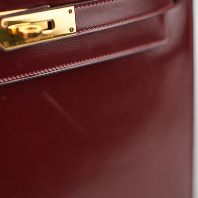 Hermes 1980 Burgundy 28cm Kelly Bag at Jill's Consignment