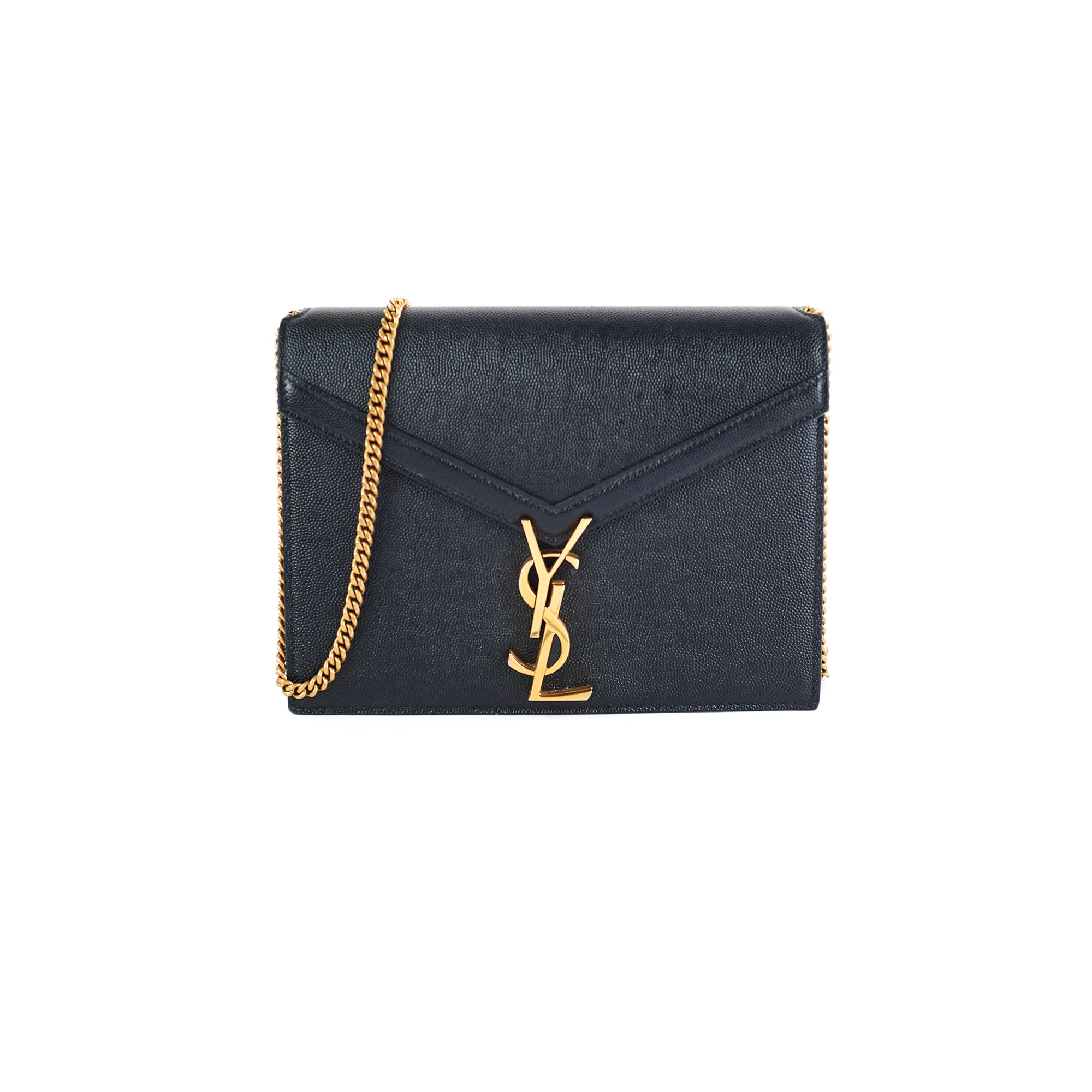 Saint Laurent Medium Envelope Bag Black - THE PURSE AFFAIR