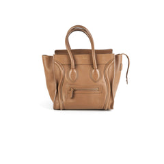 Celine Micro Luggage Taupe Tote