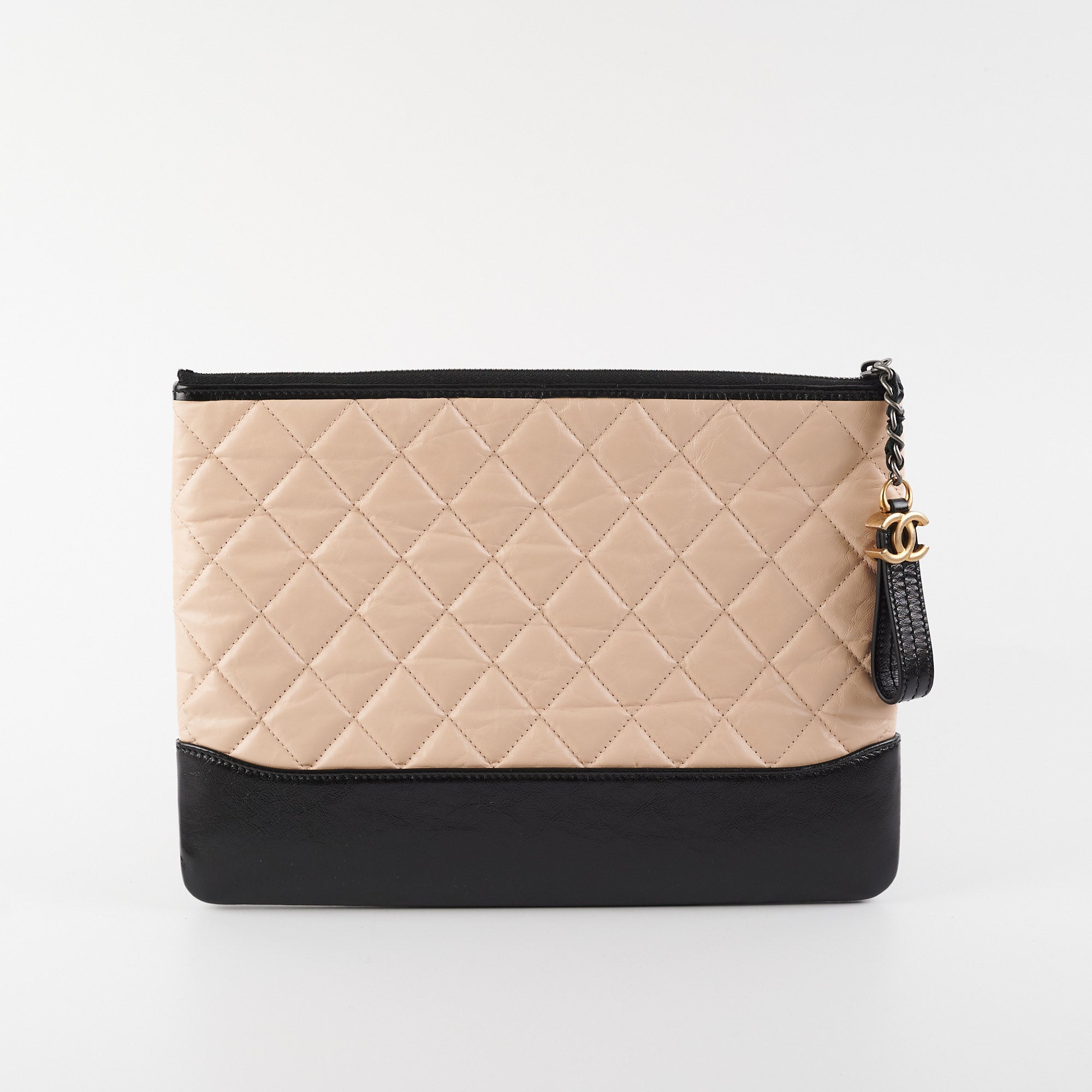 Chanel Quilted Calfskin Gabrielle Clutch On Chain Light Pink - THE PURSE  AFFAIR