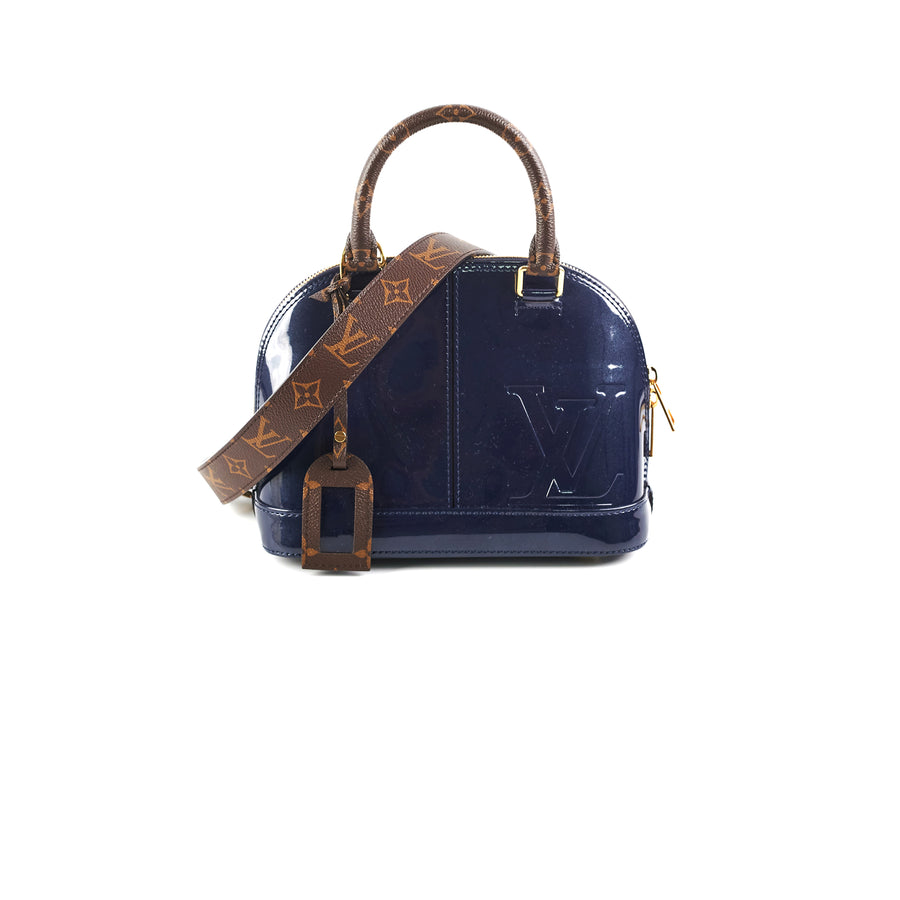 Louis Vuitton Alma Lisse Leather Satchel Crossbody Bag