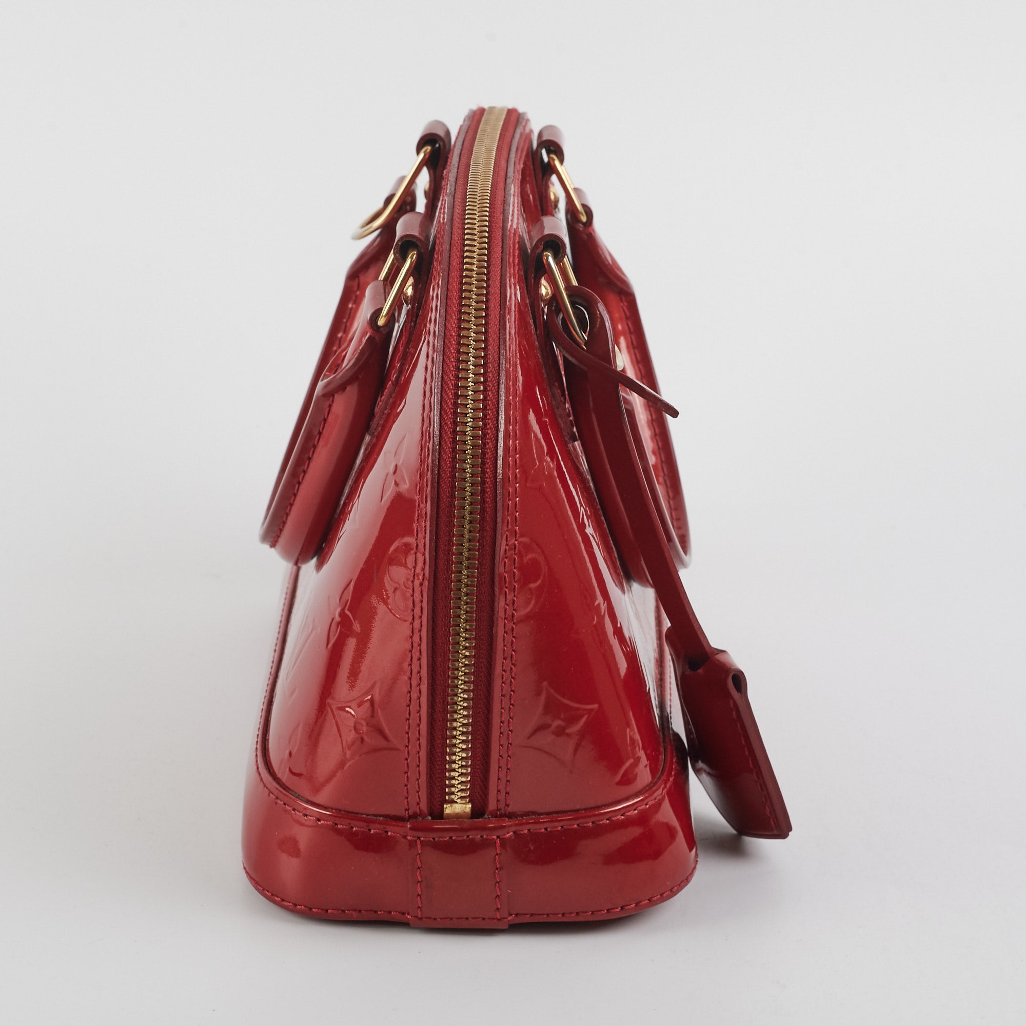 Louis Vuitton Alma BB vernis red Leather ref.192483 - Joli Closet