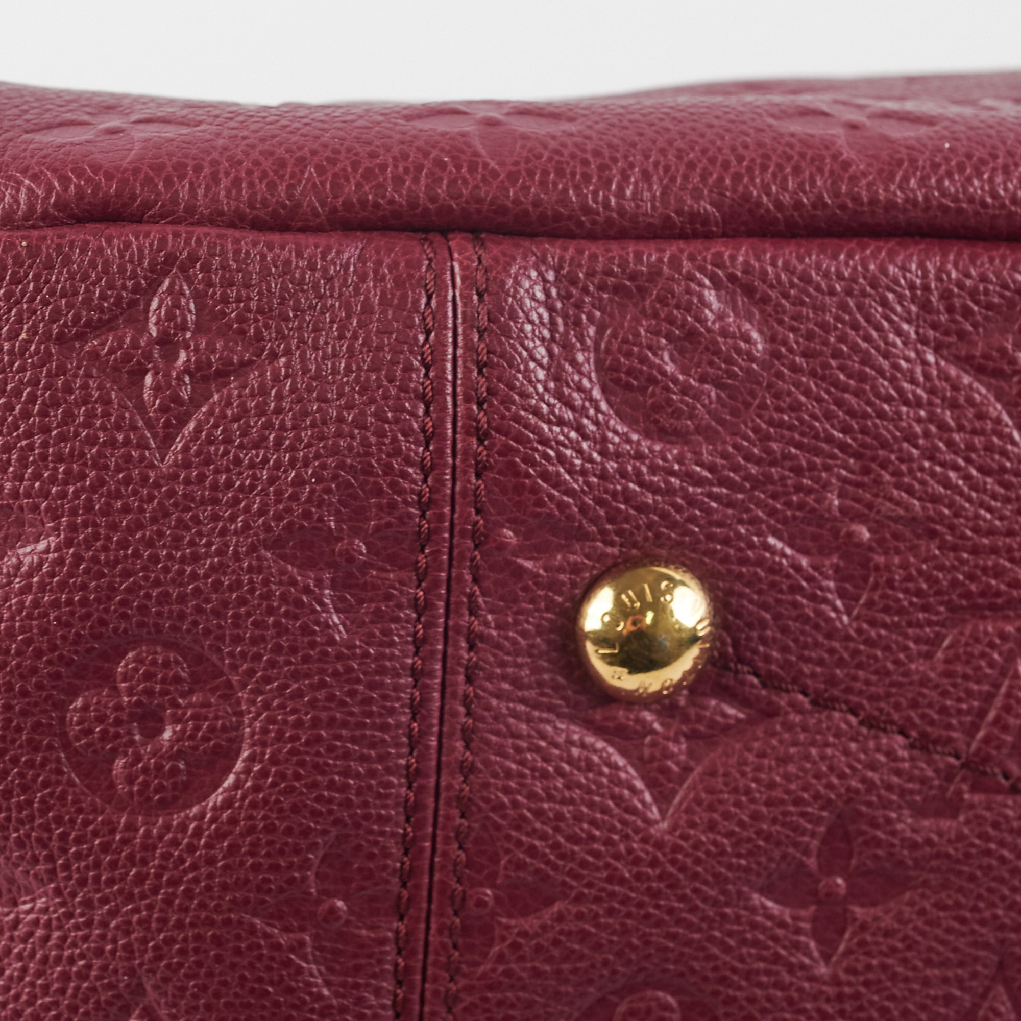 Artsy leather handbag Louis Vuitton Burgundy in Leather - 31897562