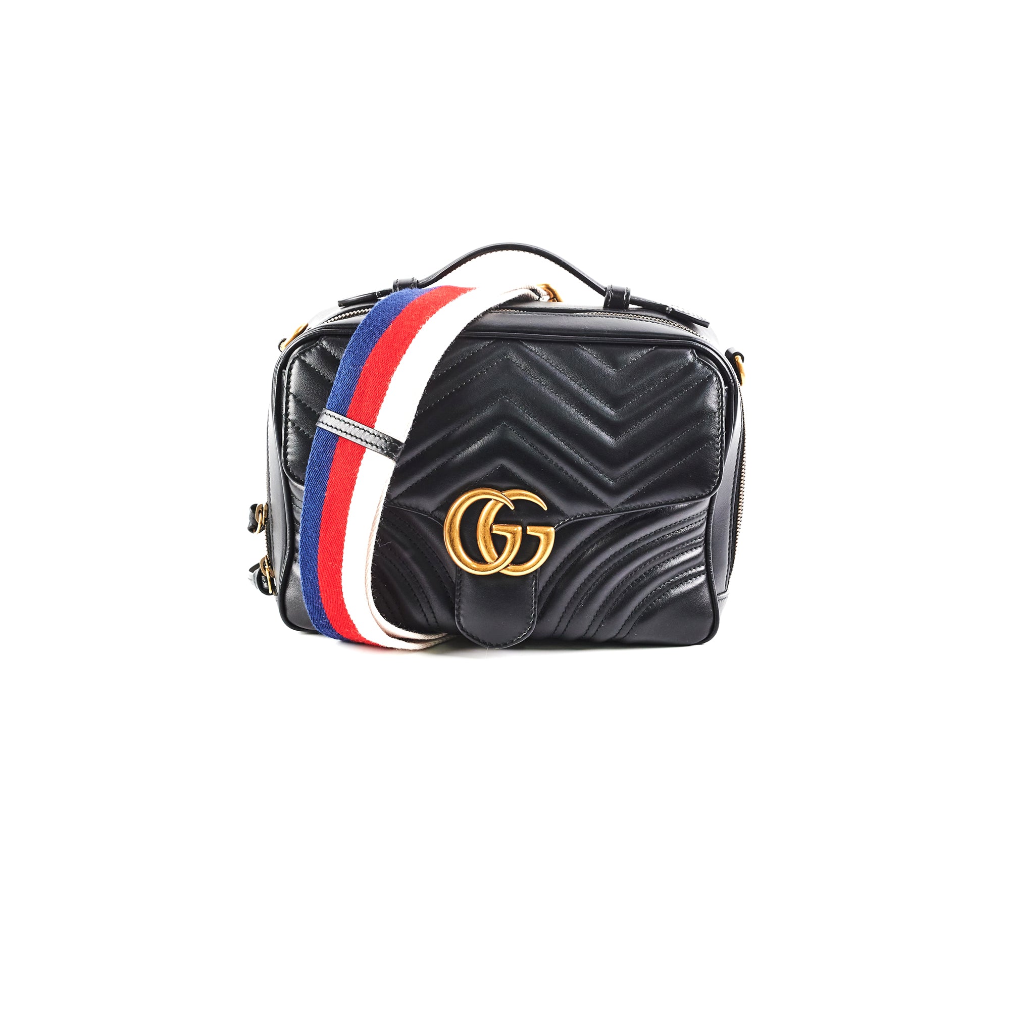 Gucci GG Marmont Matelasse Mini Black Camera Crossbody Bag - THE PURSE  AFFAIR