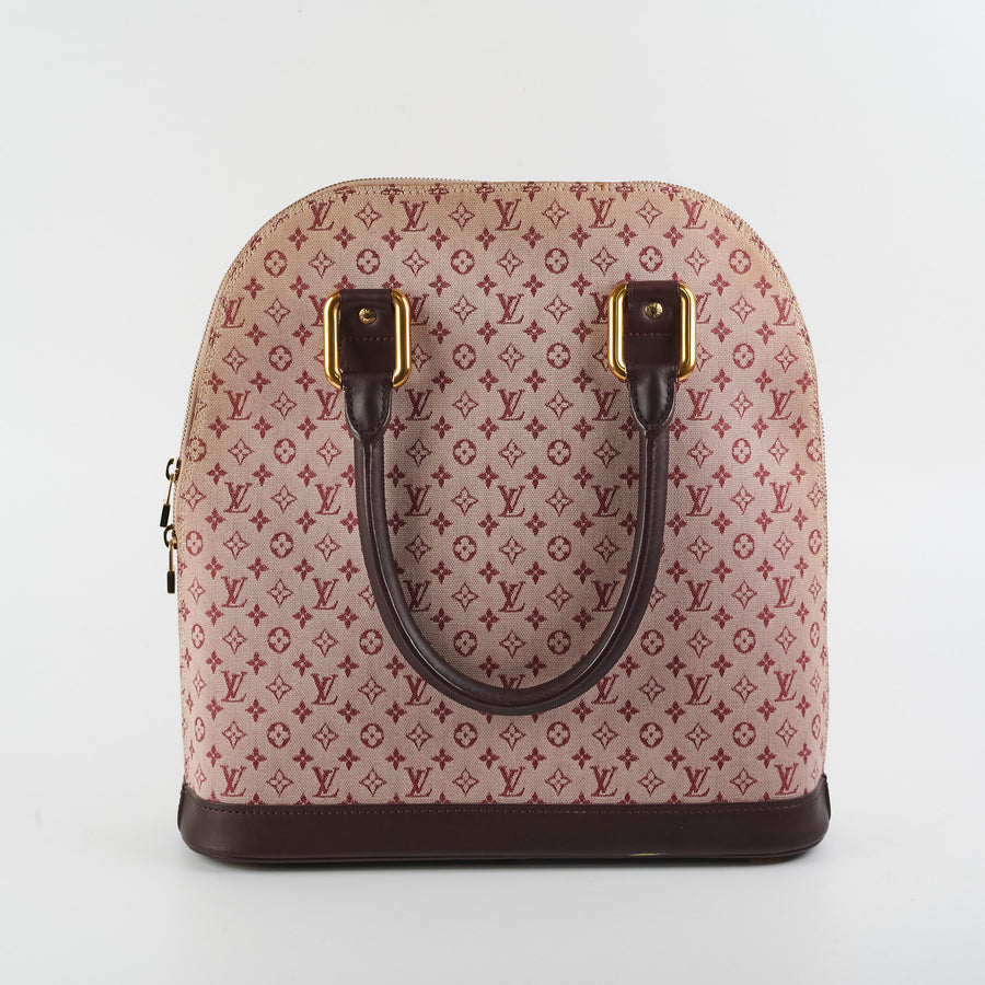 Louis Vuitton Burgundy Monogram Mini Lin Canvas Neverfull Mm