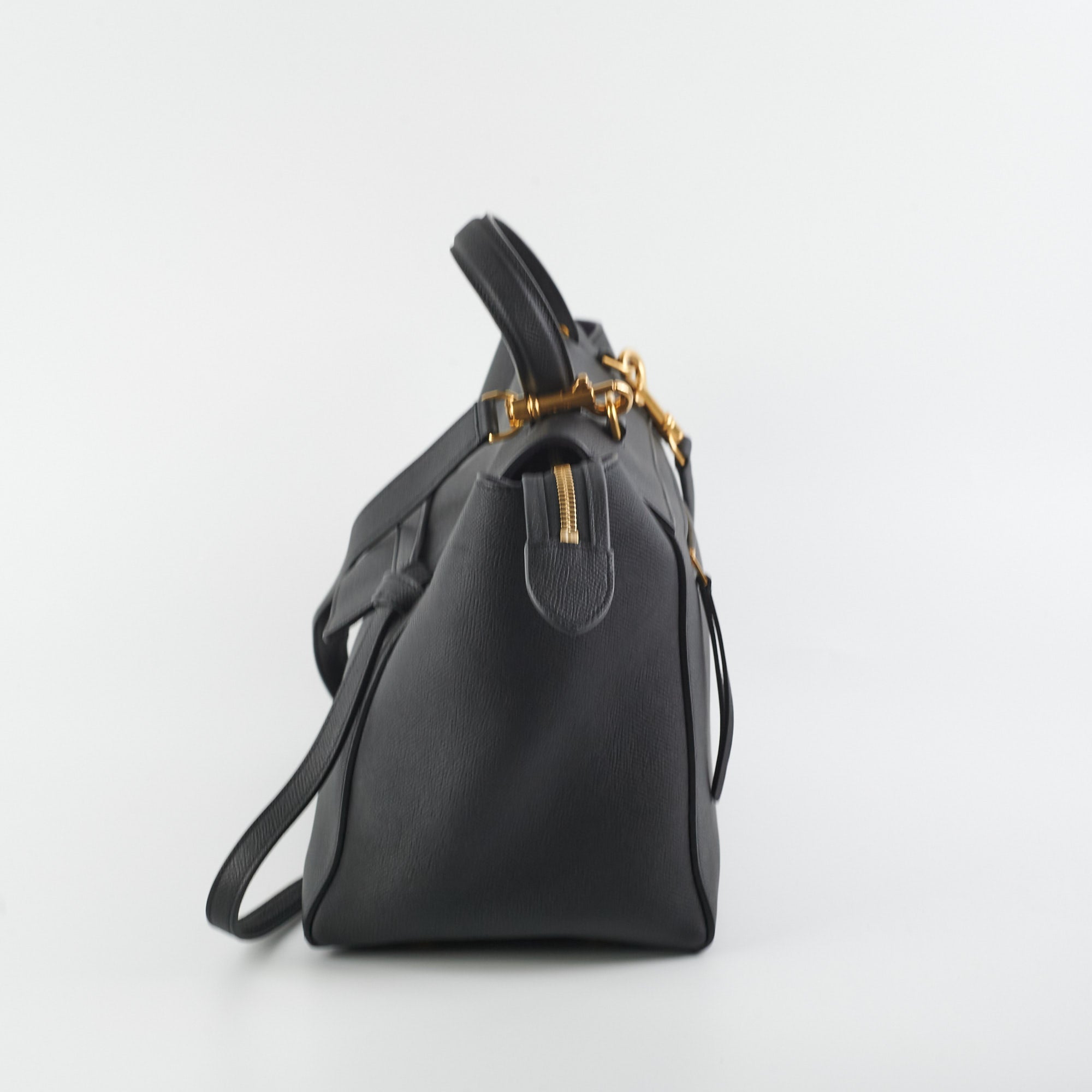 Celine Mini Belt Bag in Grained Calfskin Grey - THE PURSE AFFAIR