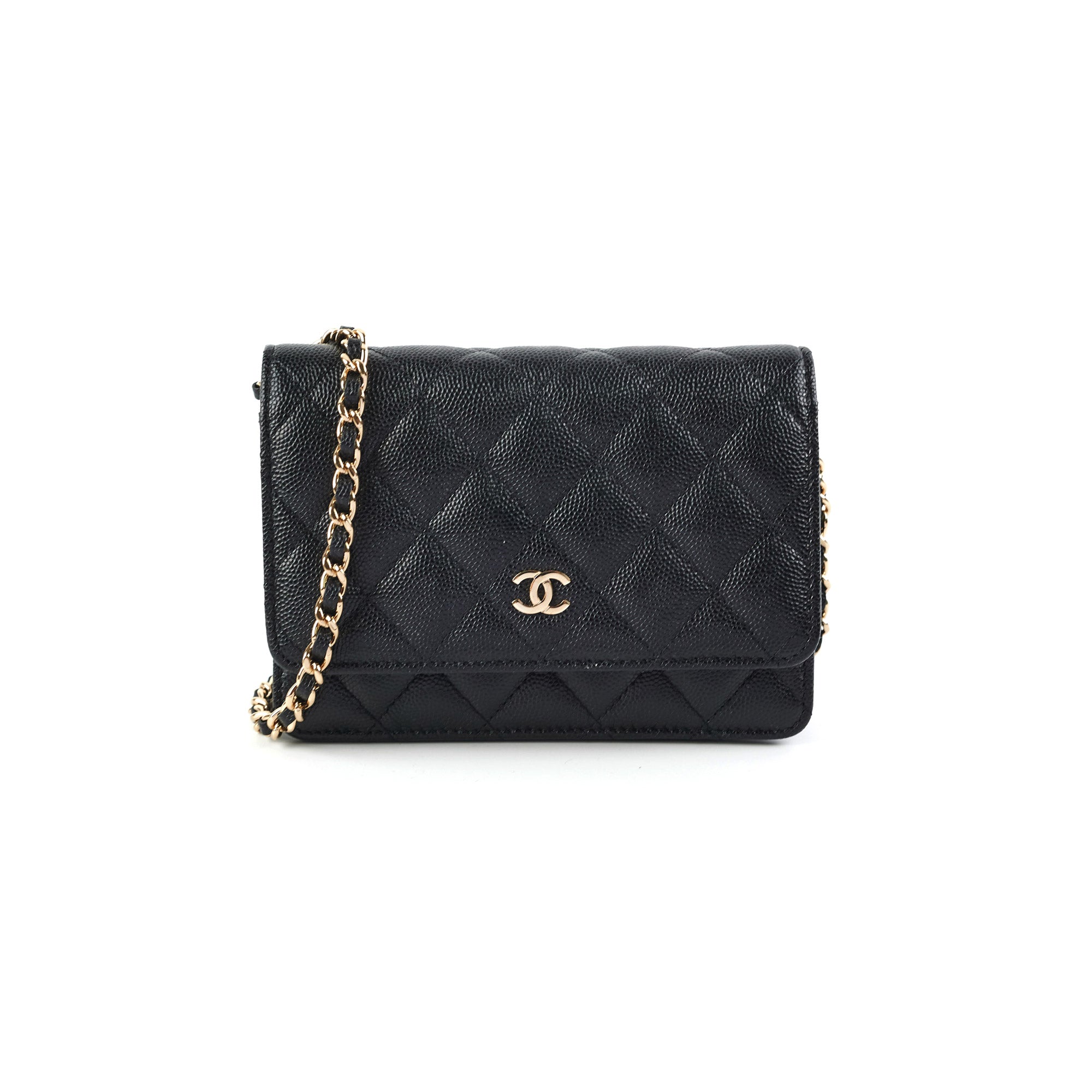 Wallet on chain leather mini bag Chanel Black in Leather - 27553560