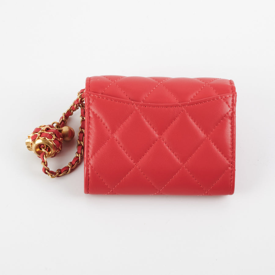 Chanel Classic Caviar Mini Pouch Coral - THE PURSE AFFAIR