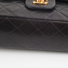 Chanel Vintage Classic Medium/Large 24K Gold Black