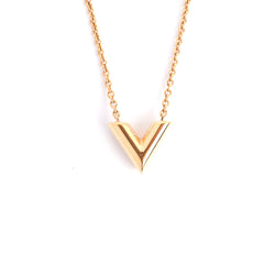 Louis Vuitton Essential V Gold Necklace