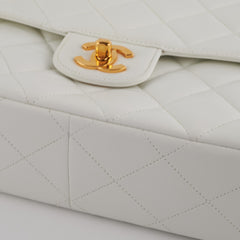 Chanel Quilted Vintage Flap White 24K Gold