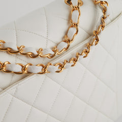 Chanel Quilted Vintage Flap White 24K Gold