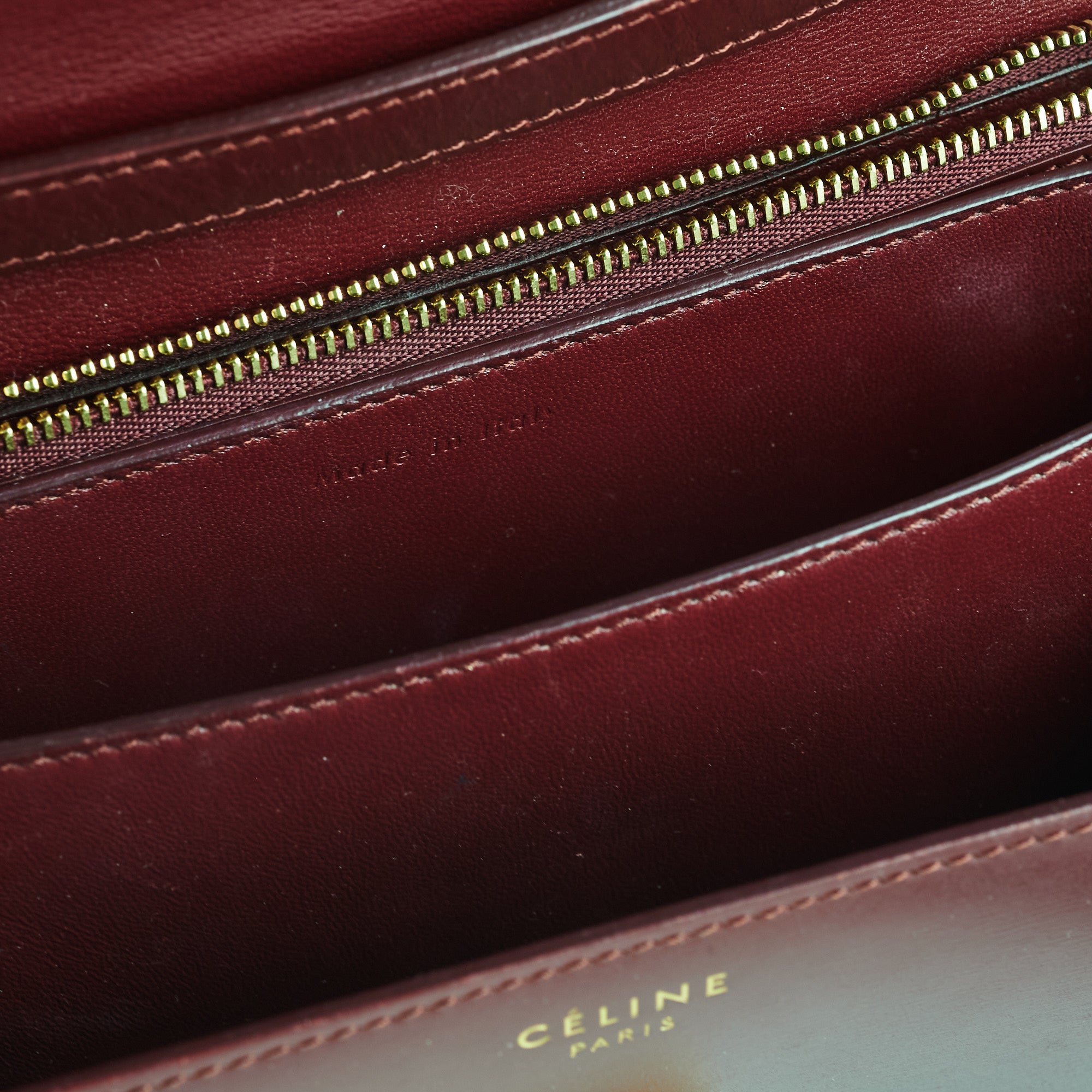Celine Box Bag Medium Taupe - THE PURSE AFFAIR