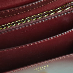 Celine box bag burgundy on sale