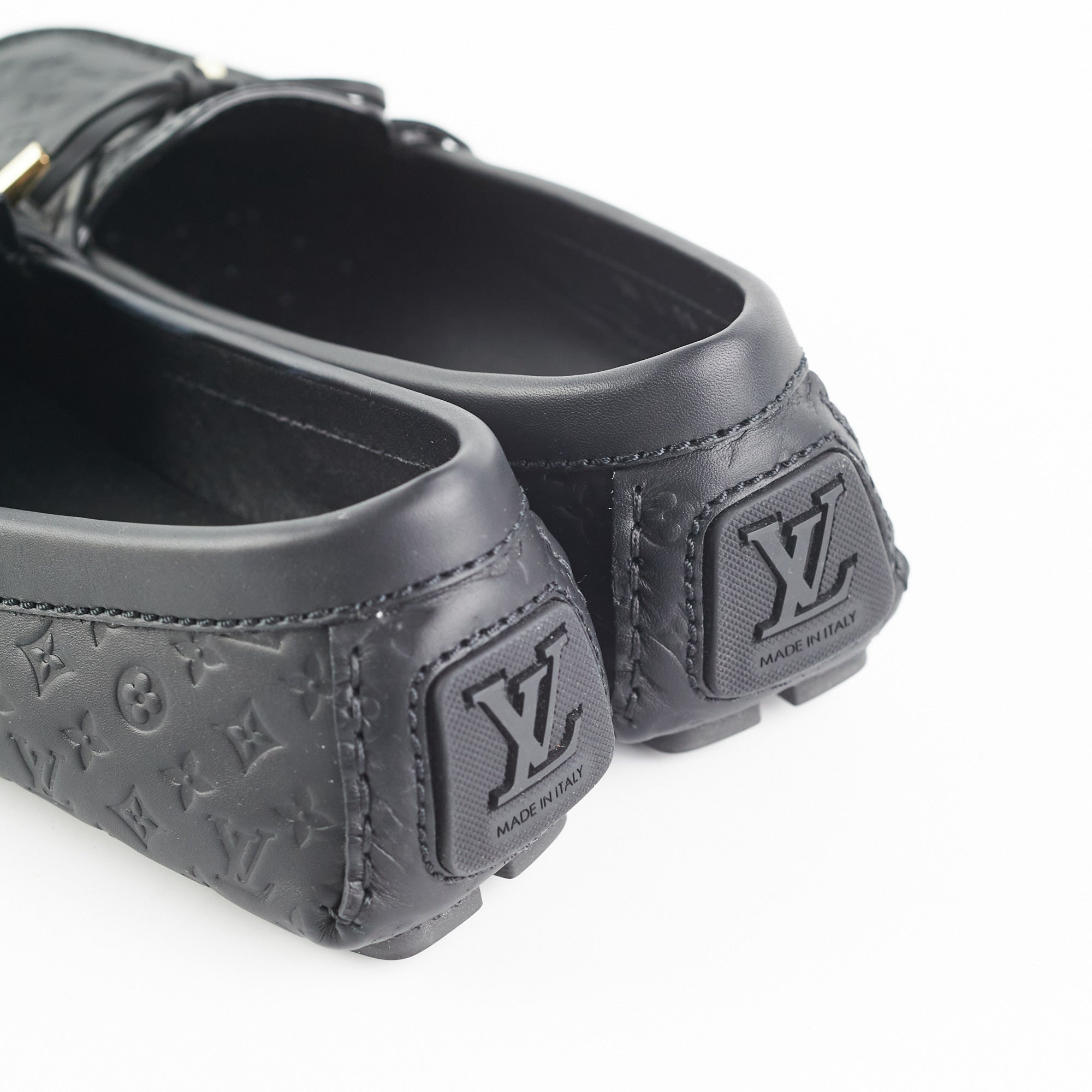 Louis Vuitton Black Electric Epi Leather Gloria Loafers Size 8.5