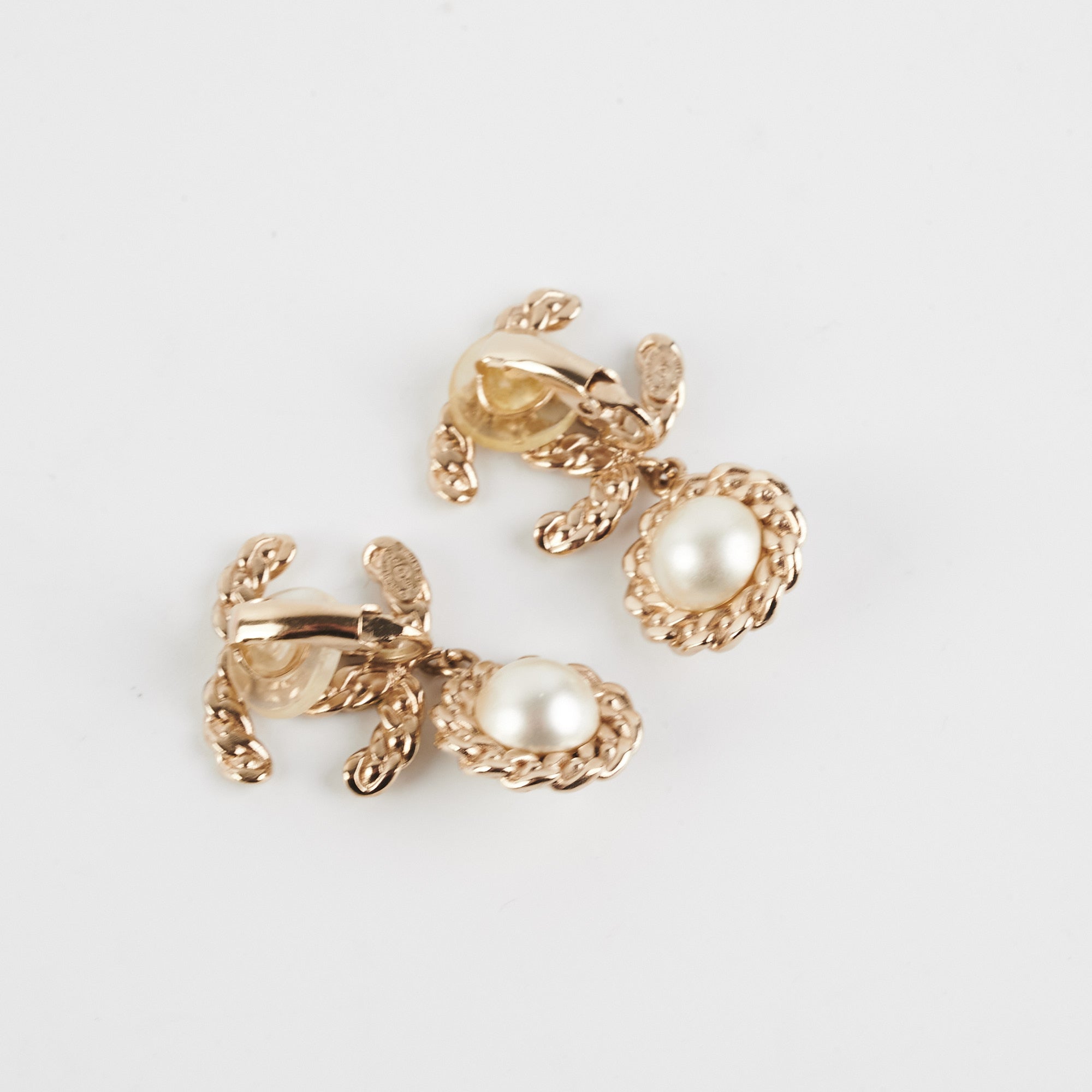 Chanel Pearl Earrings  hkvintage