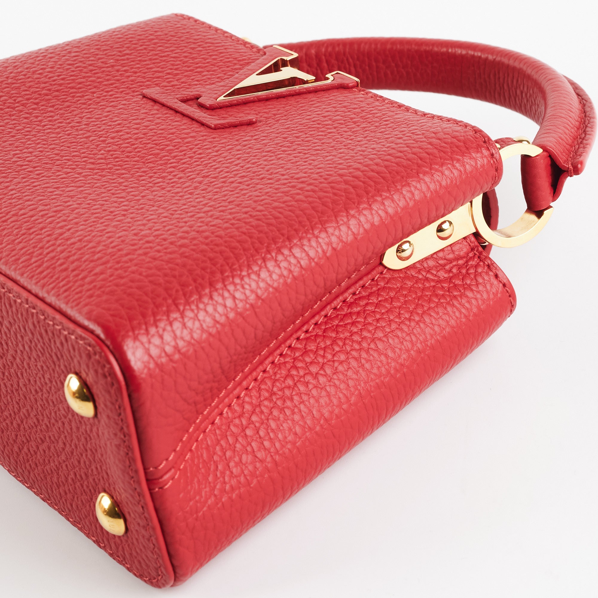 Louis Vuitton Capucines Python Leather MM Red - THE PURSE AFFAIR