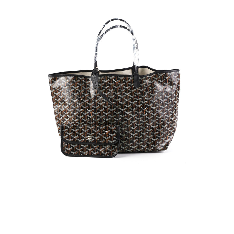 Goyard Saint Louis PM Tote Bag Black/Brown - THE PURSE AFFAIR