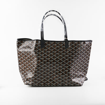 Goyard Saint Louis PM PVC & Leather Tote Bag Black - THE PURSE AFFAIR