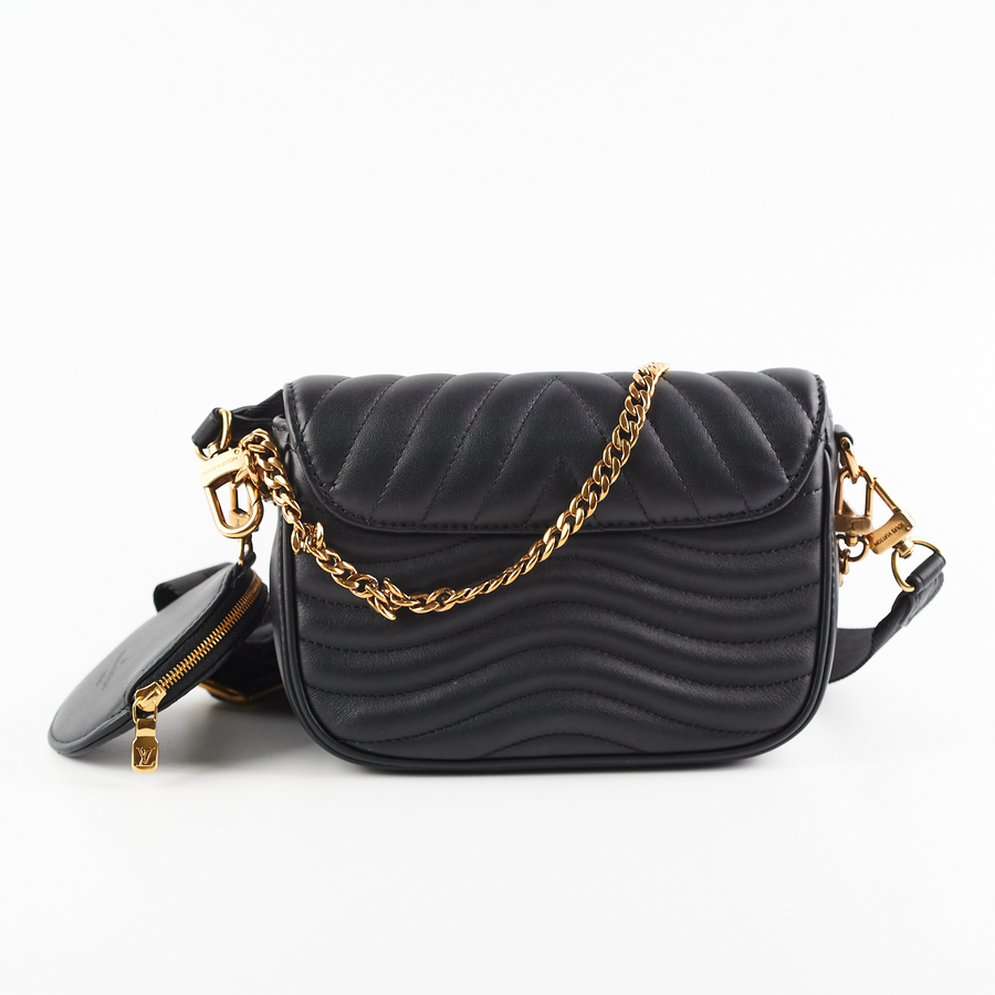 Louis Vuitton New Wave Chain Bag Black PM - THE PURSE AFFAIR