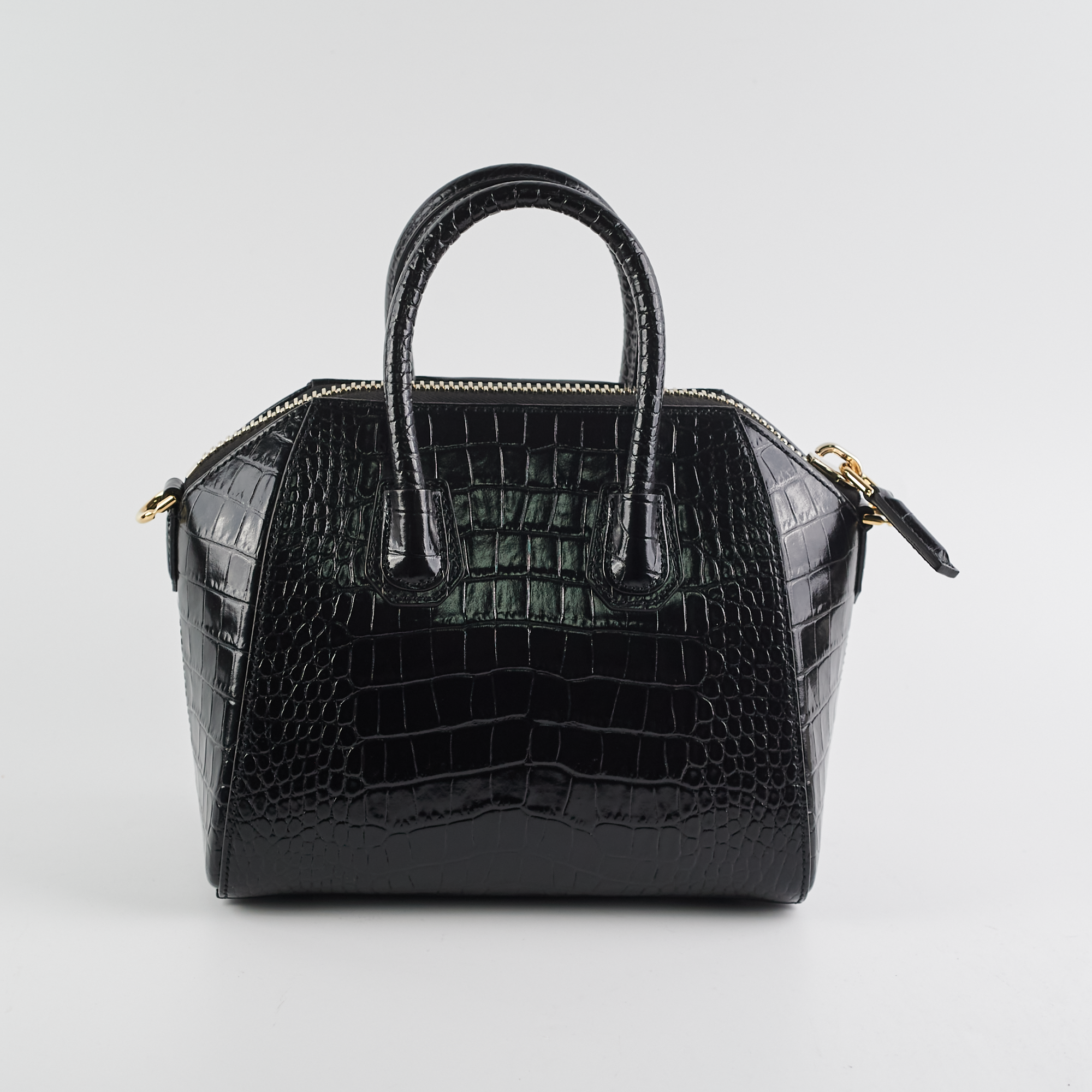 💯 Original Givenchy Antigona Croc Mini Black, Luxury, Bags