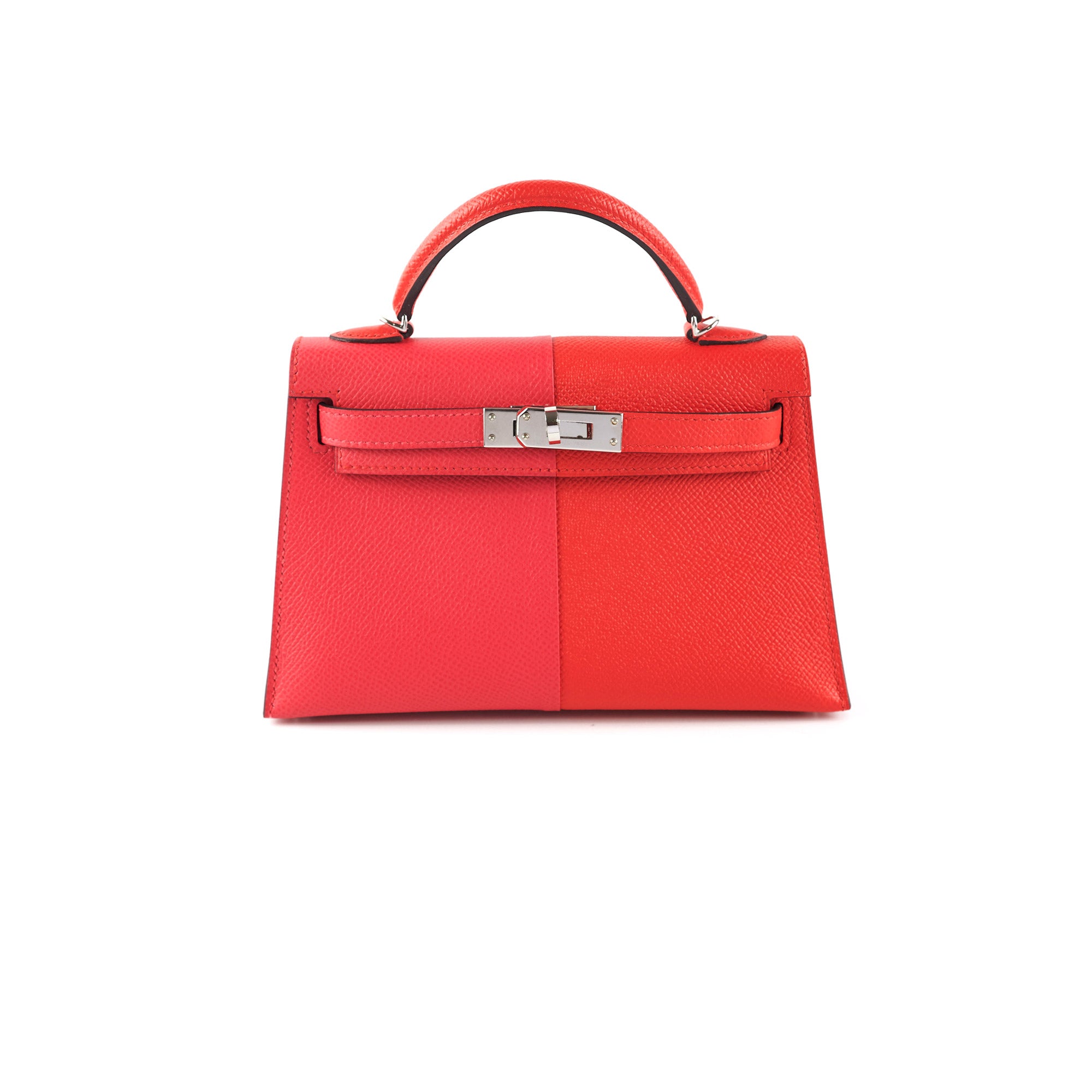Hermès Rouge de Coeur Epsom Mosaique Handbag