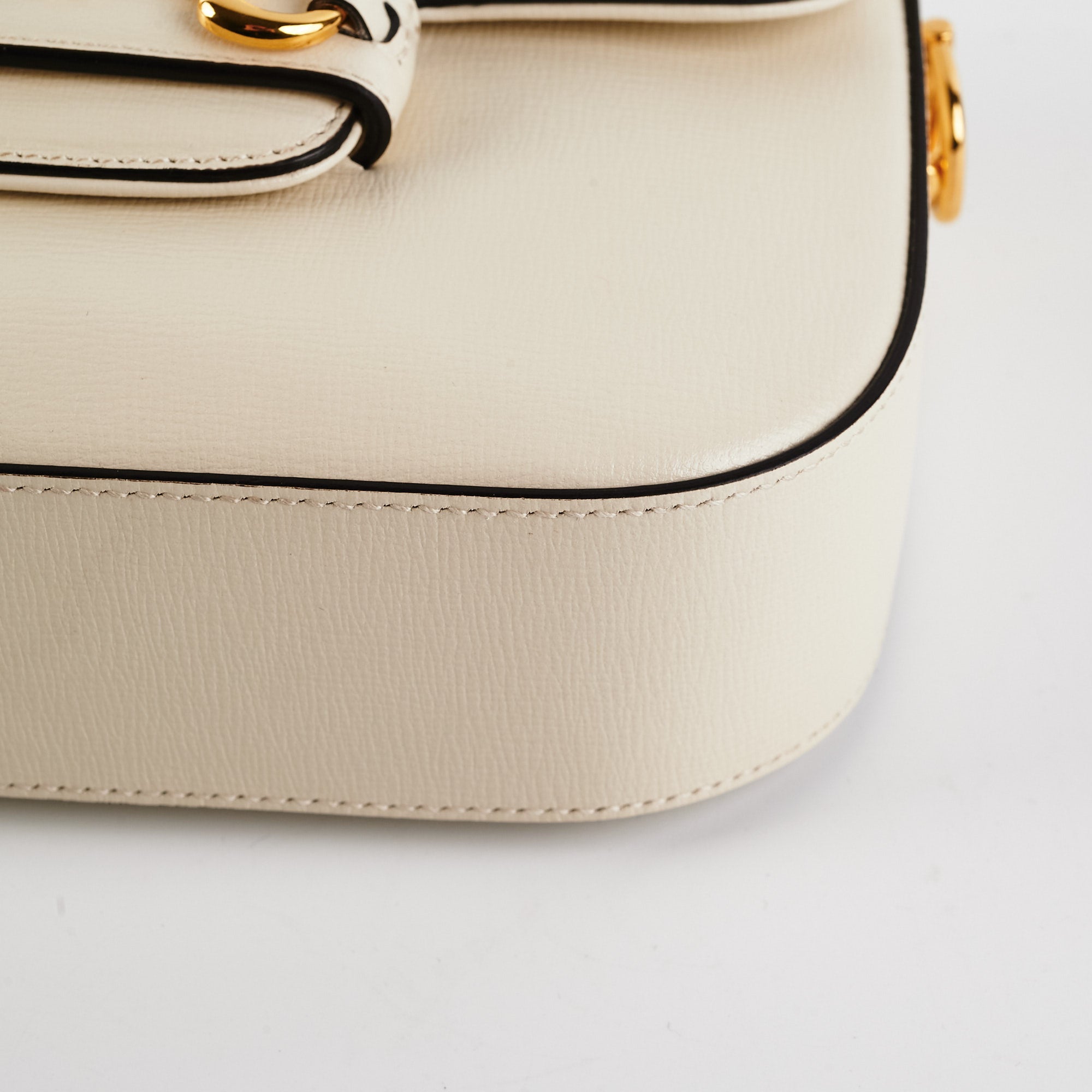 ITEM 31 - Gucci Horsebit 1955 Mini Bag White - THE PURSE AFFAIR