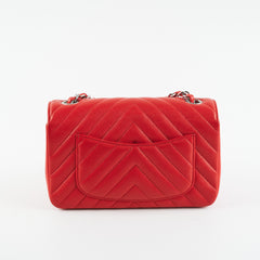 Chanel Mini Rectangular Cavair Red