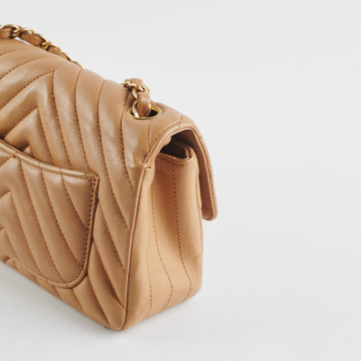 Chanel Cuba Chevron Rectangular Mini Flap Beige - THE PURSE AFFAIR