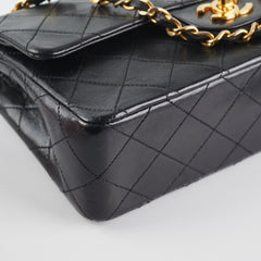 Chanel Vintage Quilted Small Classic Flap Black