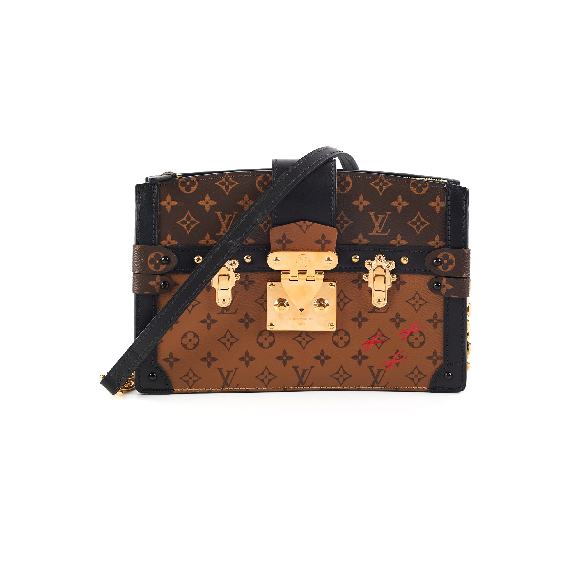 Louis Vuitton Two Side Monogram Reverse Square Shoulder Bag #6888