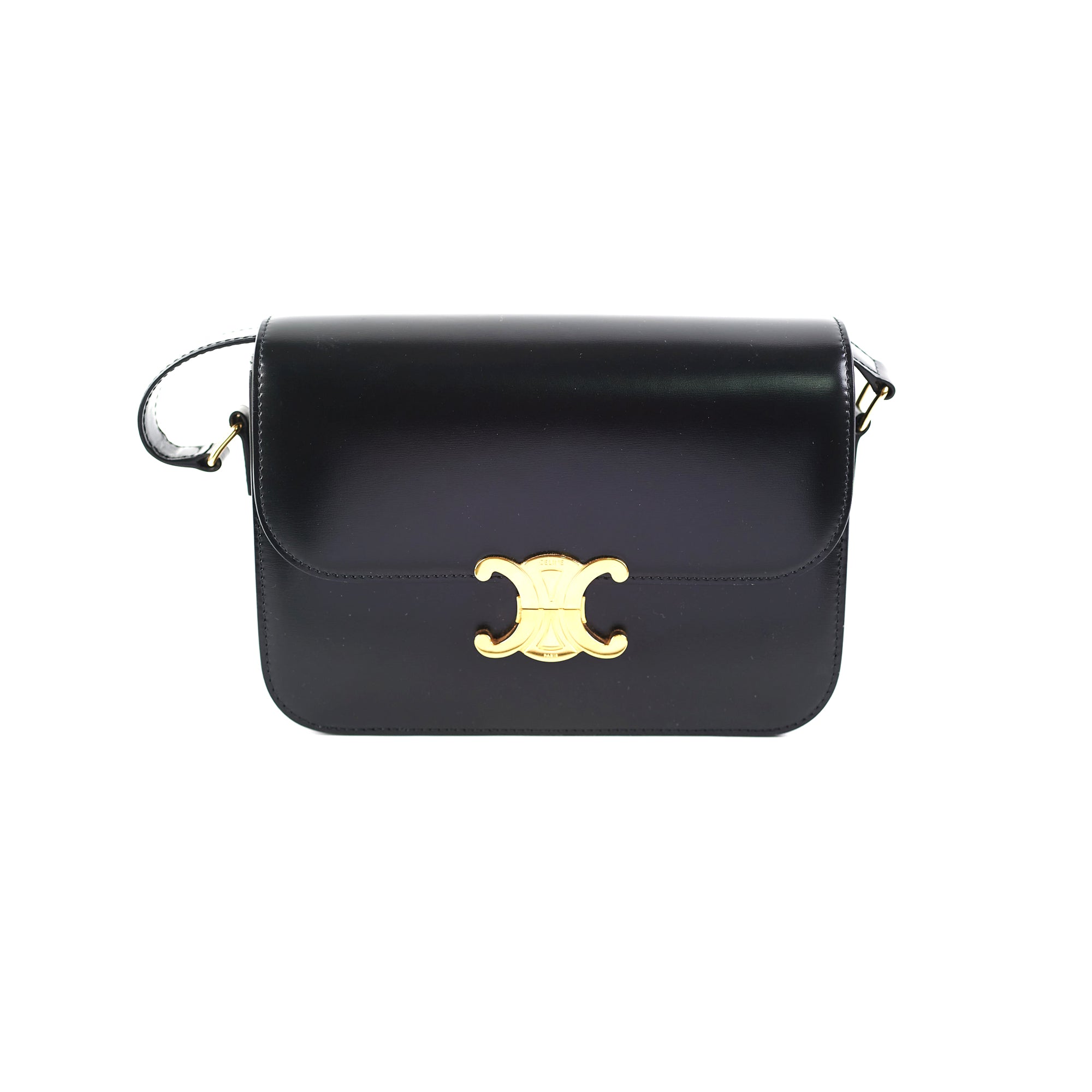 Celine Triomphe Canvas Clutch on Chain - THE PURSE AFFAIR