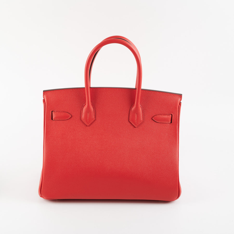 Hermes Birkin 30 Orange - Q Stamp - THE PURSE AFFAIR