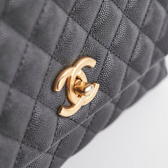 Chanel Medium Coco Handle Caviar Black