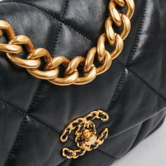 Chanel 19 Medium Goatskin Black