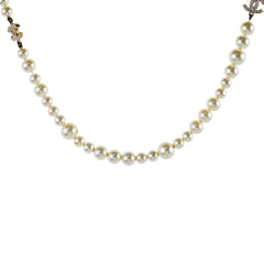 Chanel Pearl Long CC Logo Necklace Costume Jewellery