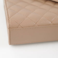 Saint Laurent Envelope Quilted Beige Bag