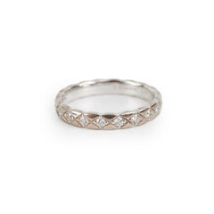 Chanel Coco Crush Ring Mini Model White Gold Diamond Size 55 HOLD AV