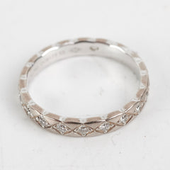 Chanel Coco Crush Ring Mini Model White Gold Diamond Size 55 HOLD AV