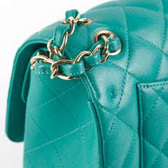 Chanel Jumbo Classic Flap Caviar Turquoise - Sereis 23