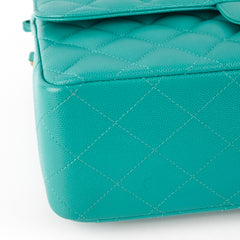 Chanel Jumbo Classic Flap Caviar Turquoise - Sereis 23