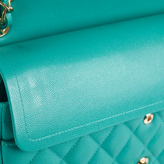 Chanel Jumbo Classic Flap Caviar Turquoise - Sereis 23