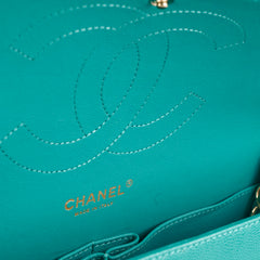 Chanel Jumbo Classic Flap Caviar Turquoise - Sereis 23