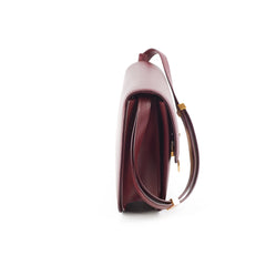 Celine Medium Box Burgundy Crossbody Bag