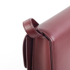 Celine Medium Box Burgundy Crossbody Bag